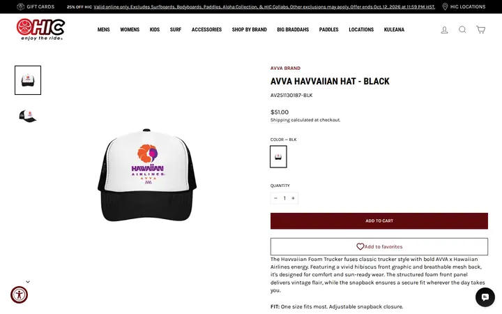 /collections/mens-accessories/products/havvaiian-hat — HIC Ka Makana Ali‘i