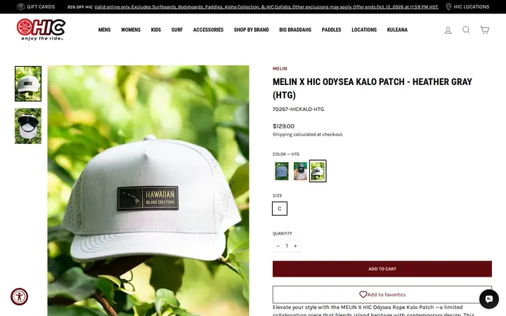 /collections/mens-accessories/products/odysea-hic-kalo-patch-5 — HIC Ka Makana Ali‘i