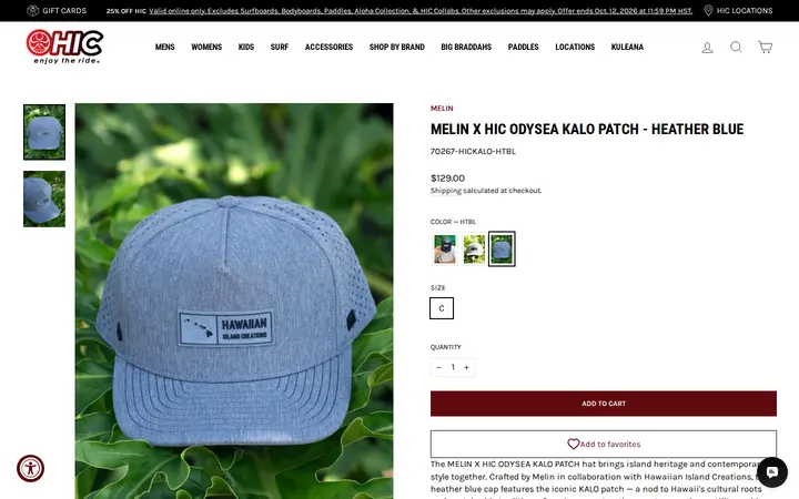 /collections/mens-accessories/products/odysea-hic-kalo-patch-3 — HIC Ka Makana Ali‘i