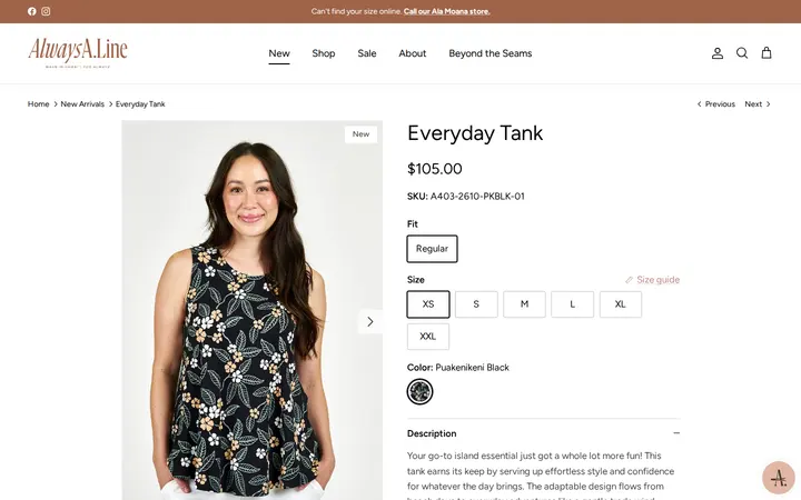 /collections/new-arrivals/products/everyday-tank-55 — Always A.Line