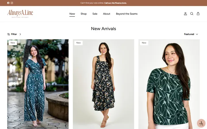 /collections/new-arrivals — Always A.Line
