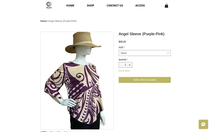 /product-page/angel-sleeve-purple-pink — Hawaii ID, INC. /CIEL BLUE（2nd Floor of JUNE FABRICS）