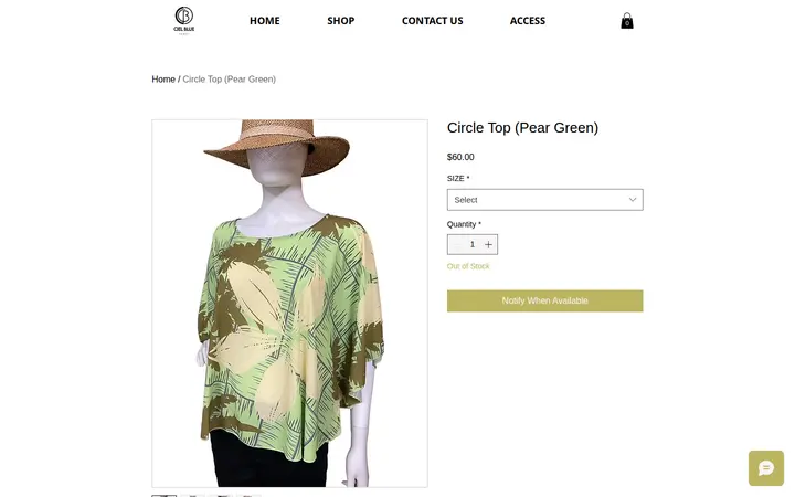 /product-page/circle-top-pear-green — Hawaii ID, INC. /CIEL BLUE（2nd Floor of JUNE FABRICS）