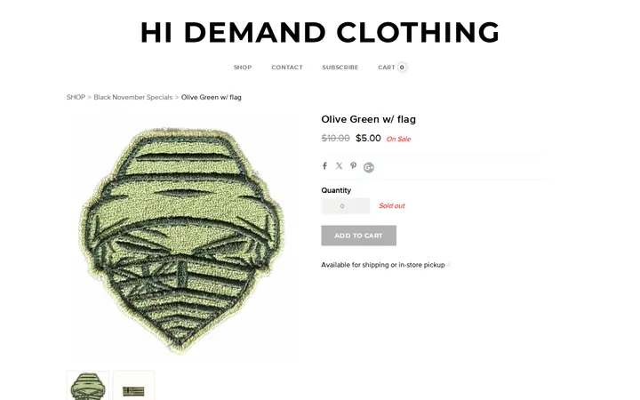 /store/p3296/Olive_Green_w%2F_flag.html — HI Demand Clothing