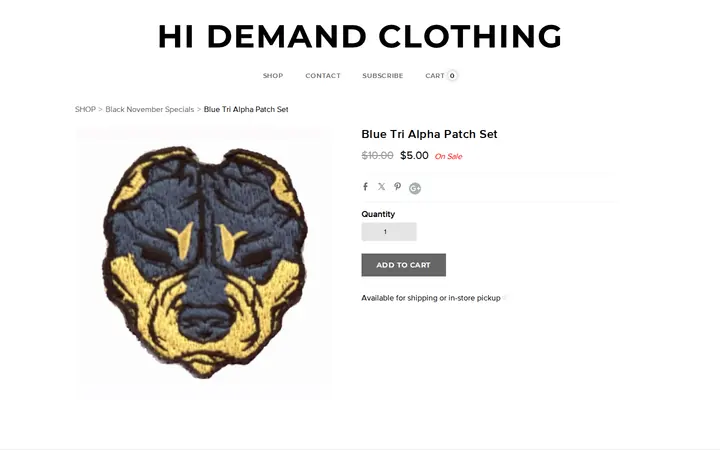 /store/p3310/Blue_Tri_Alpha_Patch_Set.html — HI Demand Clothing