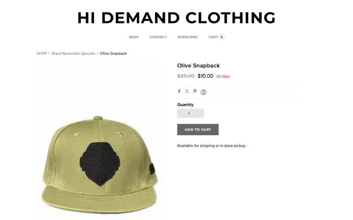 /store/p3287/Olive_Snapback.html — HI Demand Clothing