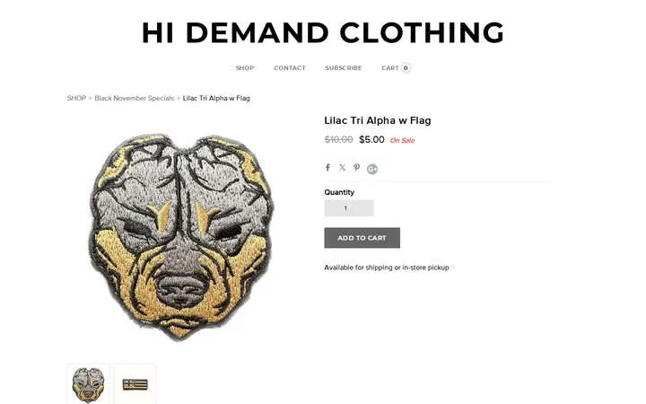 /store/p3298/Lilac_Tri_Alpha_w_Flag.html — HI Demand Clothing