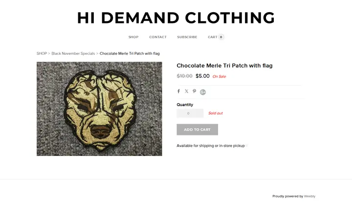 /store/p3320/Chocolate_Merle_Tri_Patch_with_flag.html — HI Demand Clothing