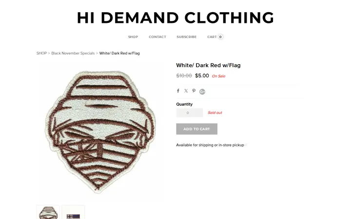 /store/p3292/White%2F_Dark_Red_w%2FFlag.html — HI Demand Clothing