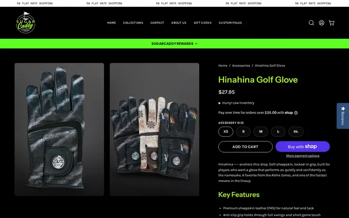 /collections/accessories/products/hinahina-nuts-golf-glove — Sugar Caddy