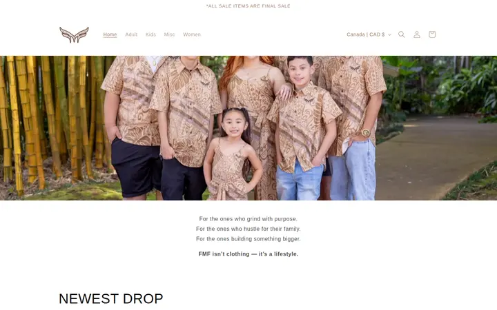 Website of FMF BRAND