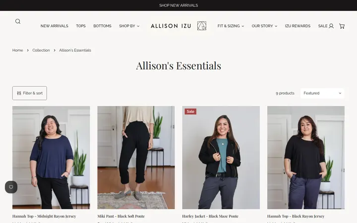 /collections/allison-essentials — Allison Izu