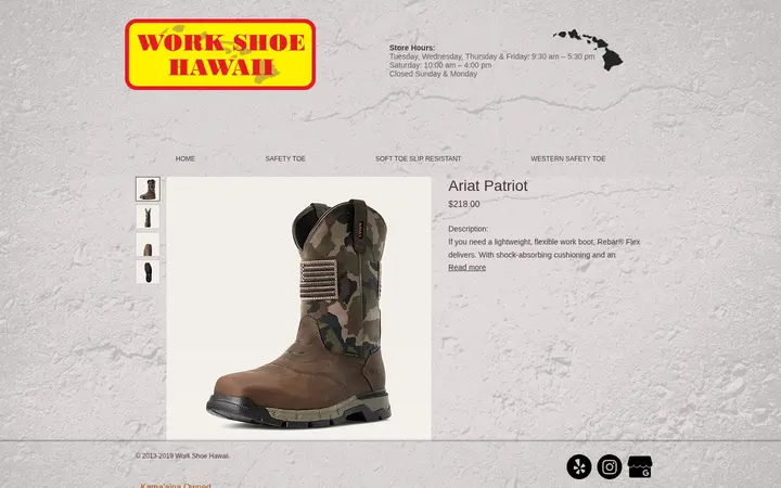 /product-page/ariat-patriot — Work Shoe Hawaii