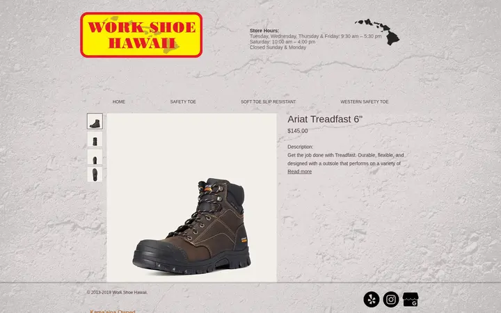 /product-page/ariat-treadfast-6 — Work Shoe Hawaii