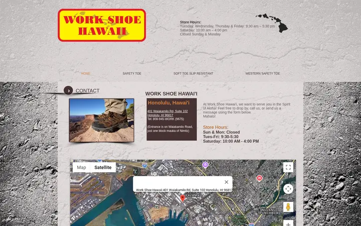 /contact-directions — Work Shoe Hawaii