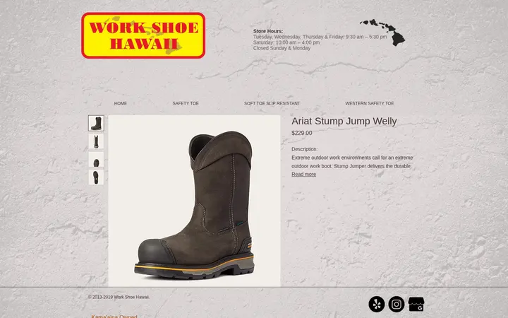 /product-page/ariat-stump-jump-welly — Work Shoe Hawaii