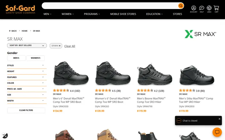 /brands/sr-max — Saf-Gard Safety Shoe Co