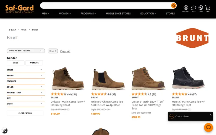/brands/brunt — Saf-Gard Safety Shoe Co