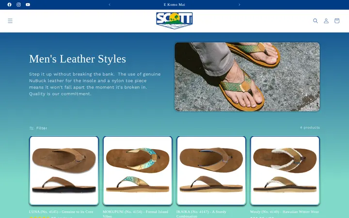 /collections/mens-leather-sandals — Scott Hawaii