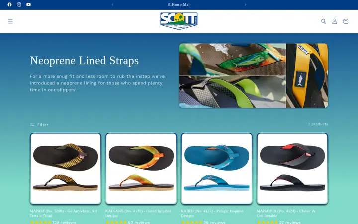 /collections/neoprene-lined-straps — Scott Hawaii