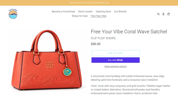 /collections/free-your-vibe/products/free-your-vibe-coral-wave-satchel — Flip Flop Shops