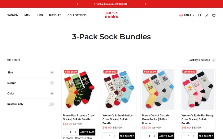 /collections/sock-bundles-for-both-men-and-women-cotton-made-premium-soft-colorful-socks — Just Fun Socks