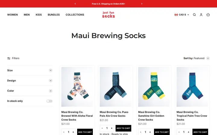 /collections/maui-brewing-co-x-just-fun-socks-collection — Just Fun Socks