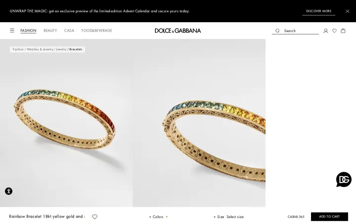 /en-ca/fashion/watches-and-jewelry/jewelry/bracelets/rainbow-bracelet-18kt-yellow-gold-and-multicolored-sapphires-gold-WBLB6GWMIX1ZOO00.html — Dolce & Gabbana