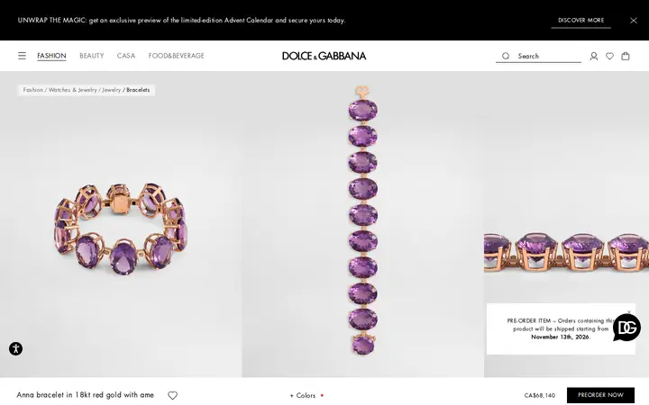/en-ca/fashion/watches-and-jewelry/jewelry/bracelets/anna-bracelet-in-18kt-red-gold-with-amethysts-and-diamonds-red-WBSB1GWAME18M307.html — Dolce & Gabbana
