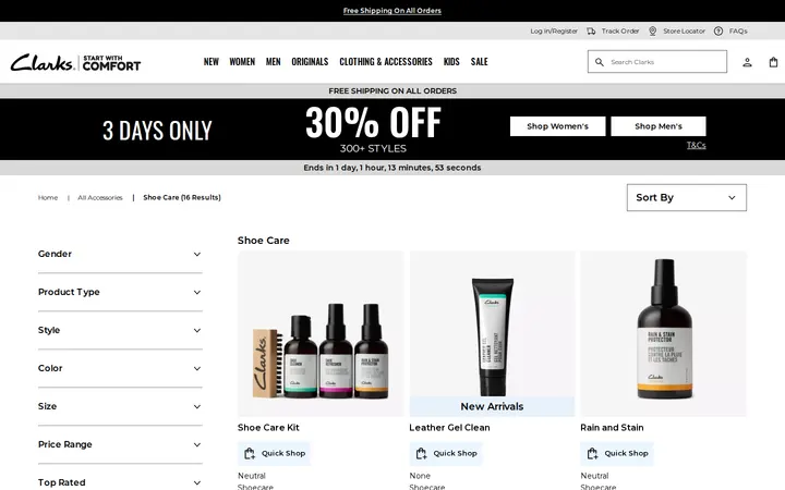 /en-us/all-accessories/shoe-care/shoecare_us-c — Clarks Bostonian Outlet