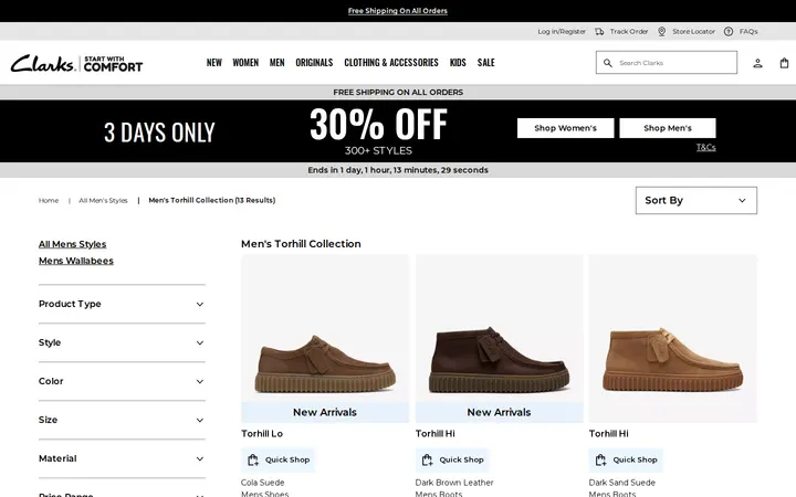 /en-us/all-mens-styles/mens-torhill-collection/m_torhill_us-c — Clarks Bostonian Outlet
