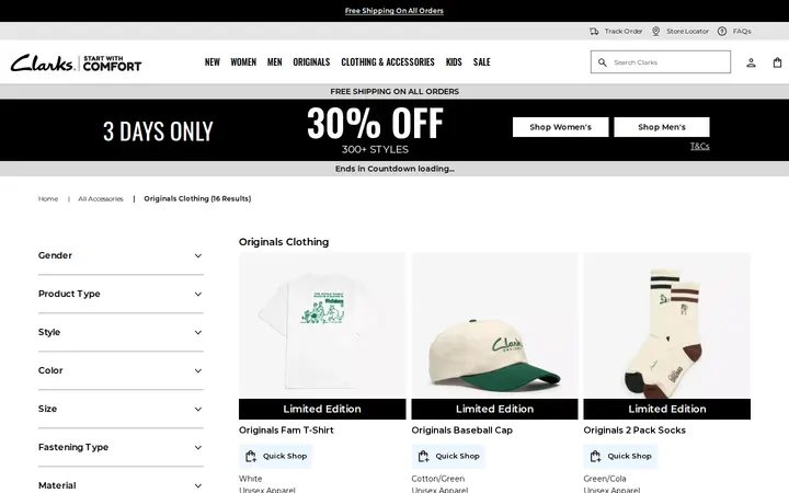 /en-us/all-accessories/originals-clothing/o_accessories_us-c — Clarks Bostonian Outlet
