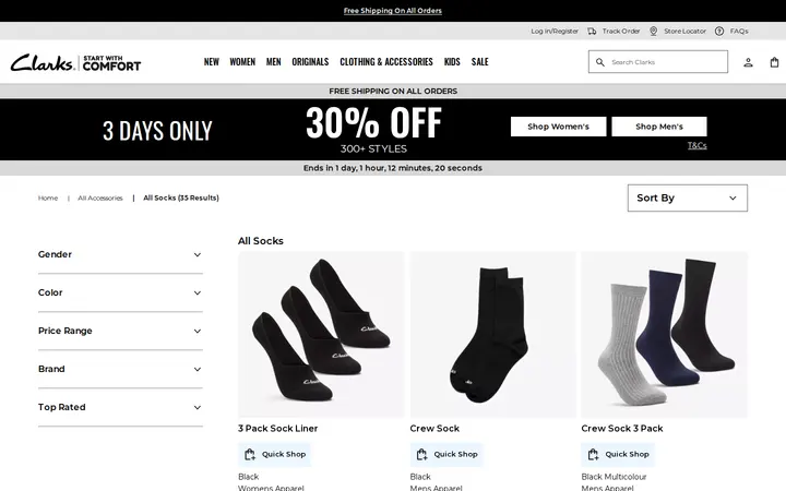 /en-us/all-accessories/all-socks/socks_us-c — Clarks Bostonian Outlet