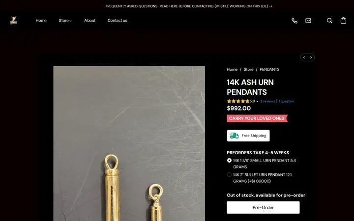 /products/14K-ASH-URN-PENDANTS-p517444263 — HAWAII ROPE CHAINS - NO STORE FRONT