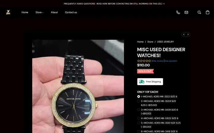 /products/MISC-USED-DESIGNER-WATCHES-p795071679 — HAWAII ROPE CHAINS - NO STORE FRONT