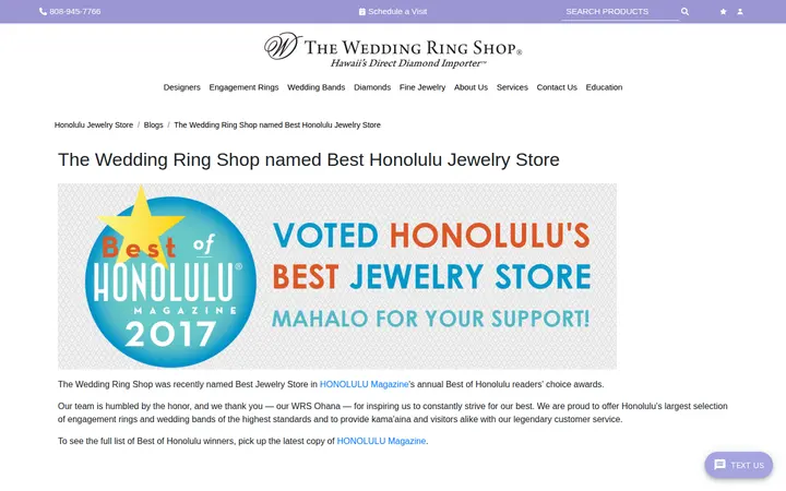 /blogs/the-wedding-ring-shop-named-best-honolulu-jewelry-store — The Wedding Ring Shop