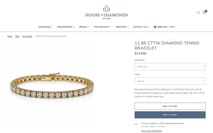 /collections/fine-jewelry/products/11-85-cttw-diamond-tennis-bracelet — House of Diamonds Hawaii