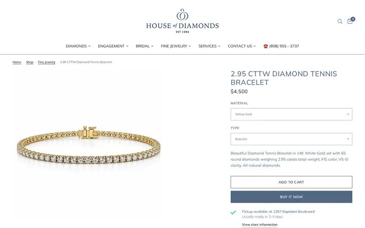 /collections/fine-jewelry/products/2-95-cttw-diamond-tennis-bracelet-2 — House of Diamonds Hawaii