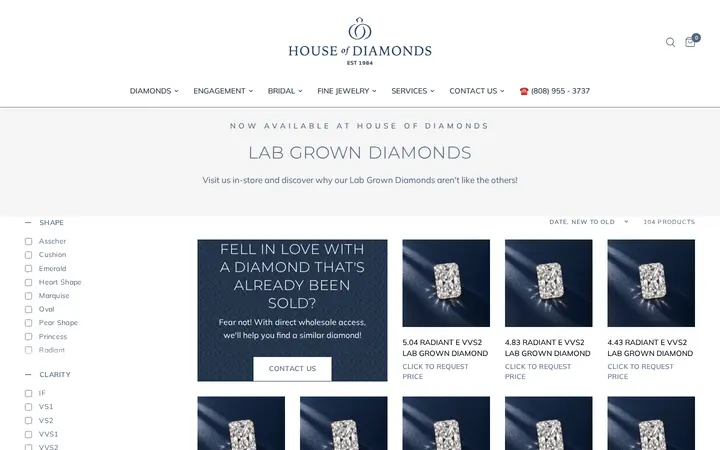 /collections/lab-grown-diamonds — House of Diamonds Hawaii