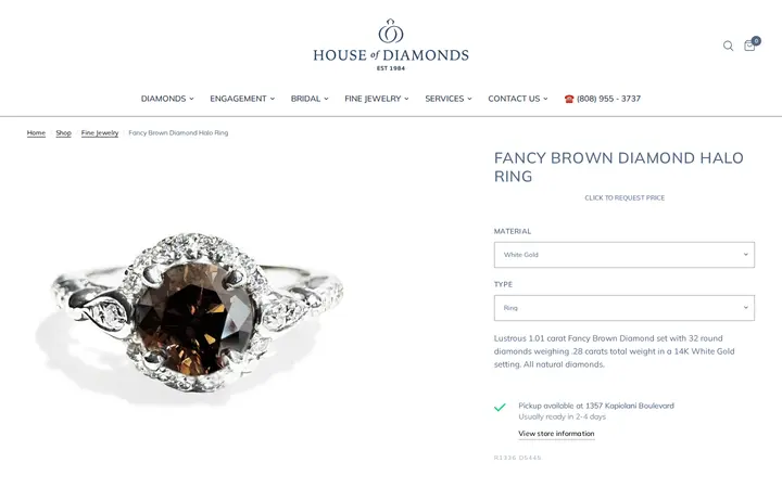/collections/fine-jewelry/products/brown-diamond-ring — House of Diamonds Hawaii