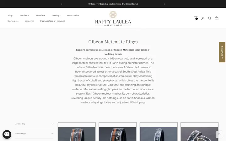 /collections/meteorite-collection — Happy Laulea Jewelry