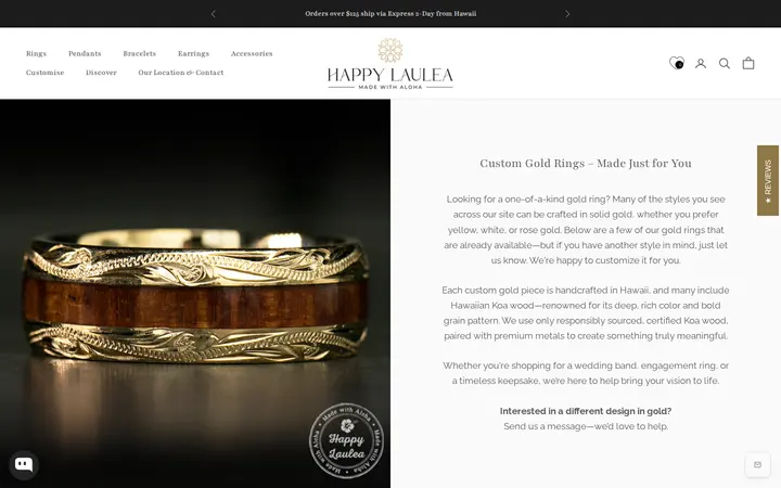 /collections/hawaiian-koa-wood-collections — Happy Laulea Jewelry