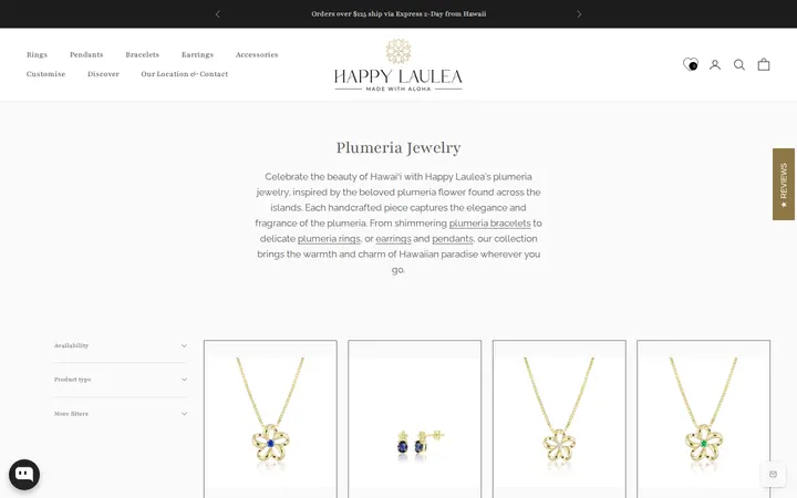 /collections/plumeria-jewelry — Happy Laulea Jewelry