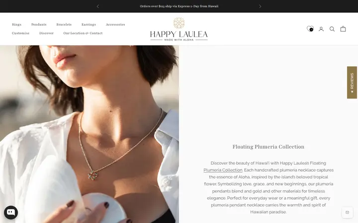 /collections/floating-plumeria-collection — Happy Laulea Jewelry