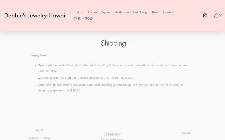 /shipping — Debbie's Jewelry