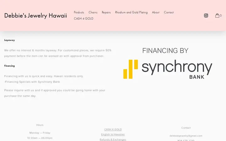/payment-options — Debbie's Jewelry