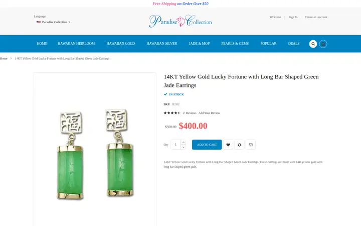/jade-jewelry/14kt-jade-jewelry/14kt-green-jade-jewelry/14kt-yellow-gold-lucky-fortune-with-long-bar-shaped-green-jade-earrings.html — Paradise Collection