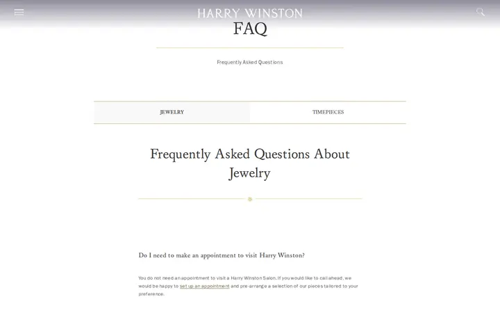 /en/services/faq — Harry Winston Ala Moana