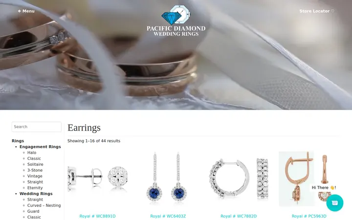 /product-category/fine-jewelry/earrings — Pacific Diamond Wedding Rings