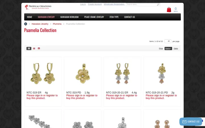 /xcart/hawaiian-jewelry/plumeria/puamelia-collection — Tropical Creations